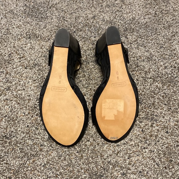 Coach shoes, black wedge, like new. - Picture 3 of 3